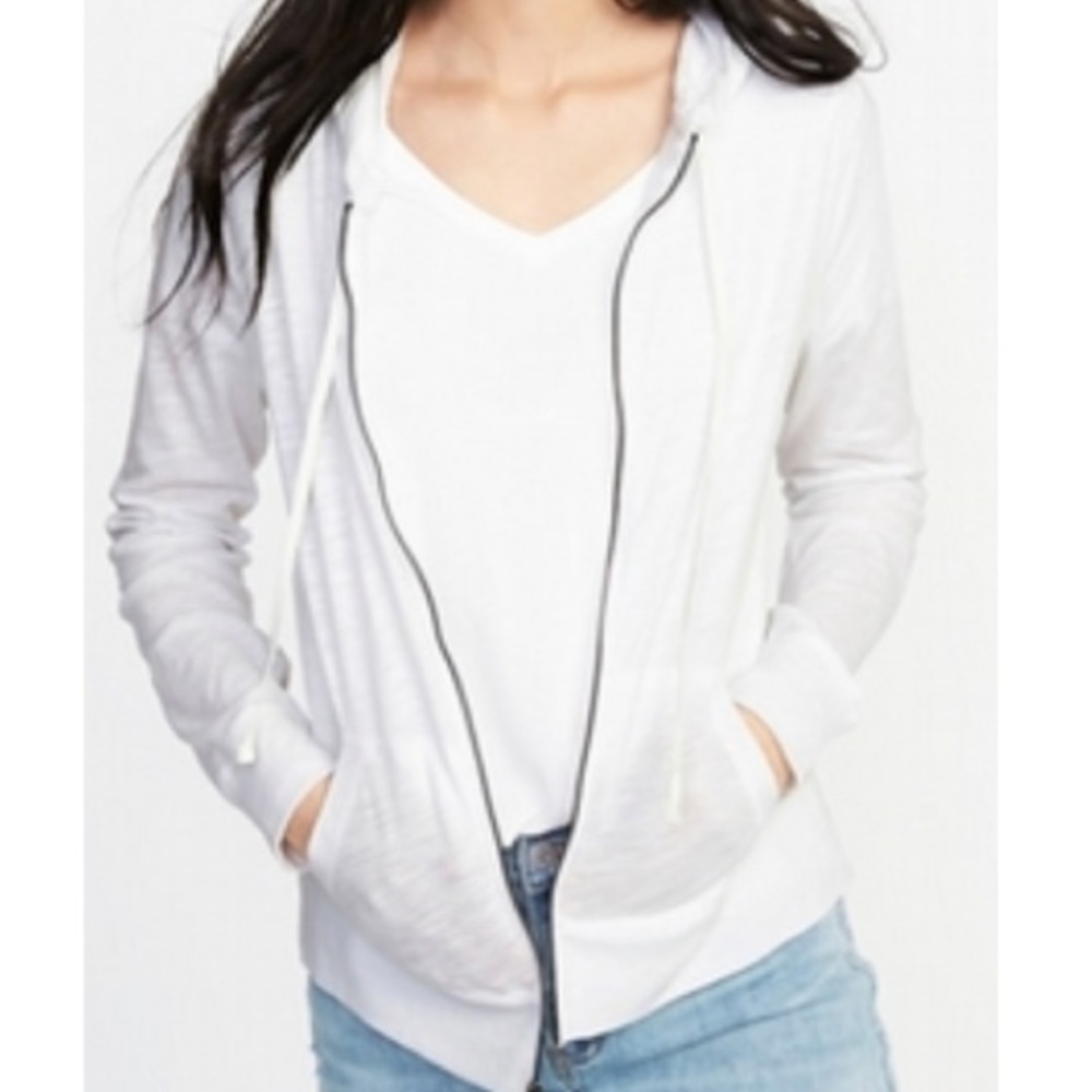 Lightweight Slub Knit Zip Hoodie
